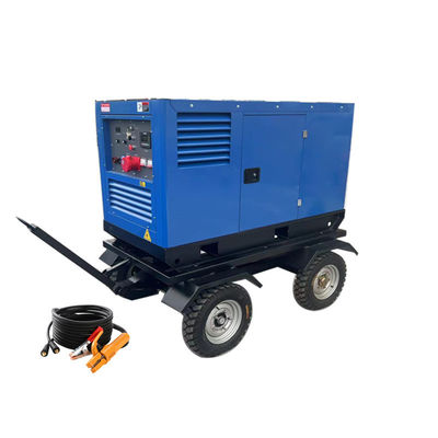 मोबाइल ट्रेलर 800A 400A 430A 500Amp डीजल इंजन वेल्डिंग मशीन 2 x 2 व्यक्ति वेल्डर जनरेटर