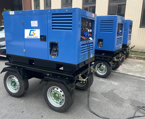 ट्रीलेबल ट्रेलर मोबाइल चेसिस वेल्डिंग मशीन 500Amps 600A मिग आर्क वेल्डर जनरेटर 16kw